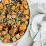 Kale and Corn Bread Pudding