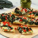Kale and Smoked Gouda with Pesto French Bread Pizza
